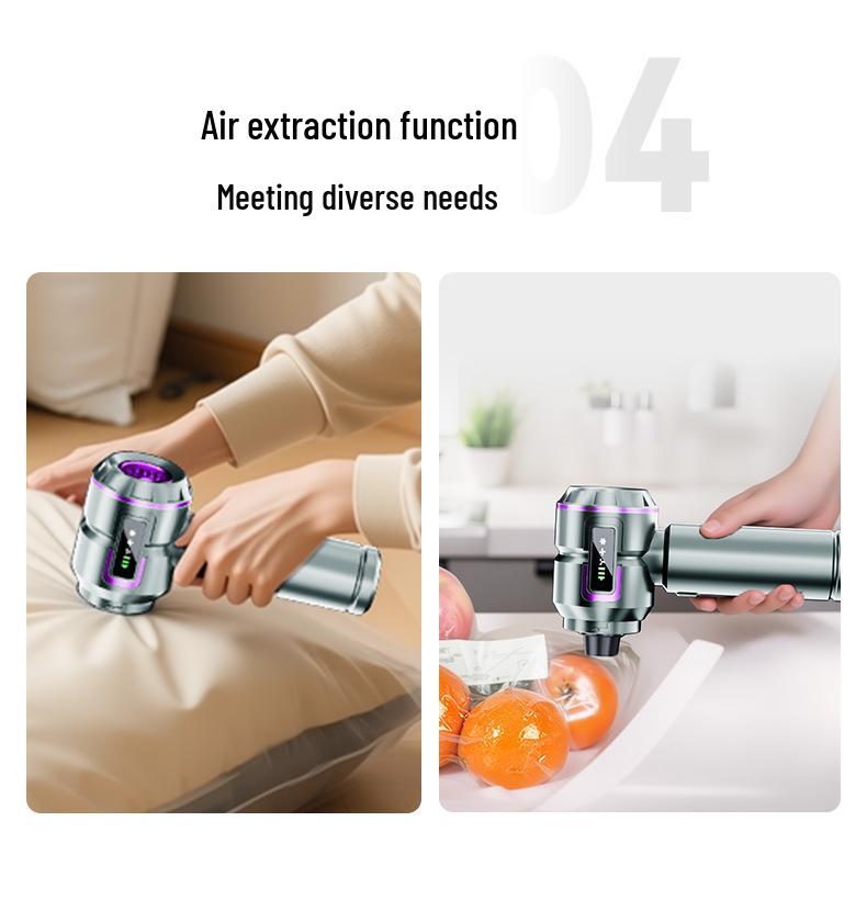 Portable Dual-Use Handheld Car Vacuum Cleaner with Strong Suction & Inflatable Function