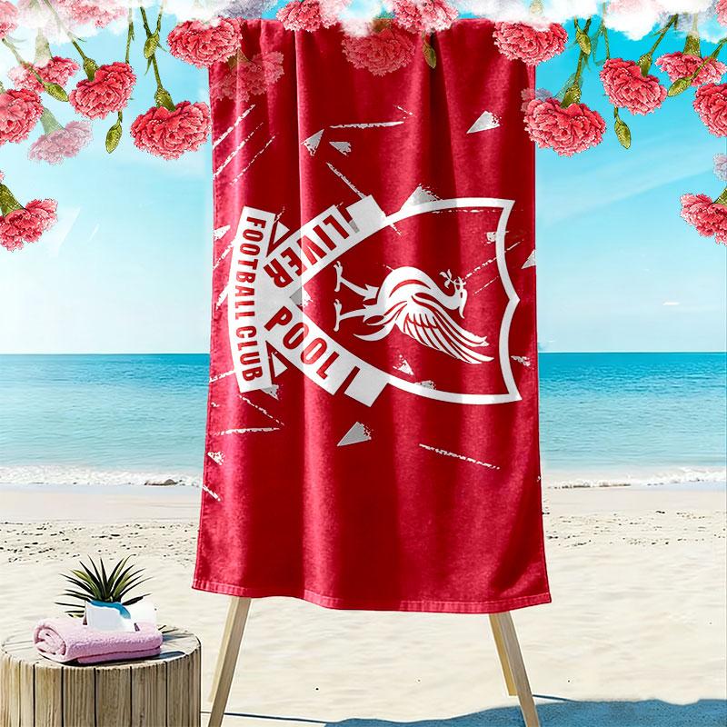 Liverpool Print Beach Towel, Large Soft Quick Dry Towel for Beach Camping Swimming