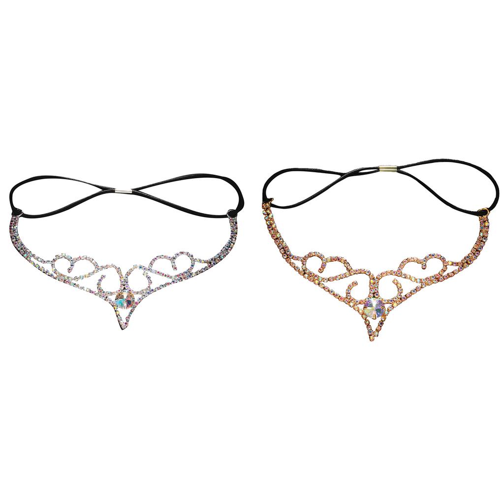 Bohemian Rhinestone Hairband Glitter Party Headband Teens Girls Dance Prom Wedding Headwear Summer Vacations Headpieces