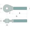 Threaded Pin with Head M30 X 3 Cat. 2 25.4x145 X 51 12090-3