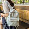 Schoolbag Korean Cute Striped Backpack High Value Junior High School Student Schoolbag Lightweight Versatile Large Capacity Backpack