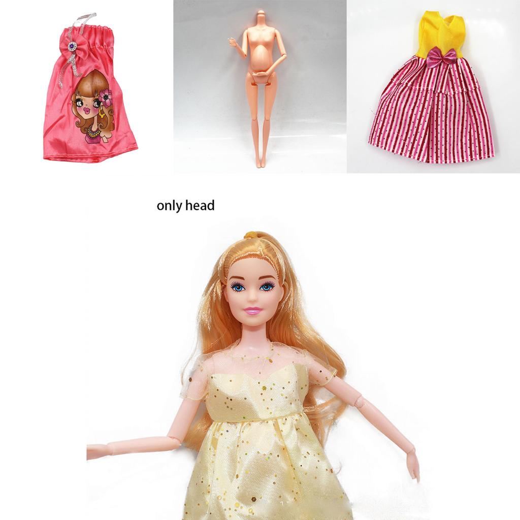 11-inch 30cm 6-part Jointed Big-bellied Pregnant Naked Doll With Detachable Belly