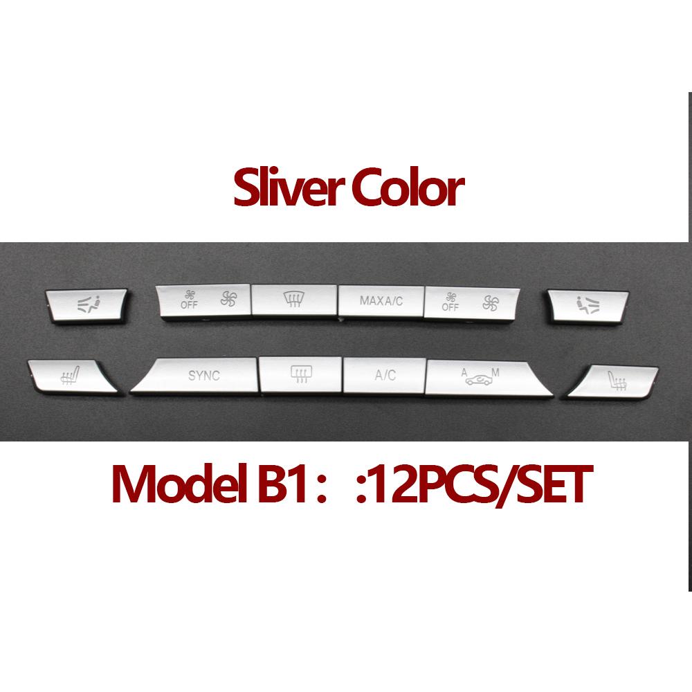 Sliver Color Dashboard Air Conditioning Temperature Control Ac Buttons Caps For BMW 5 6 7 Series F10 F01 F02 520 530