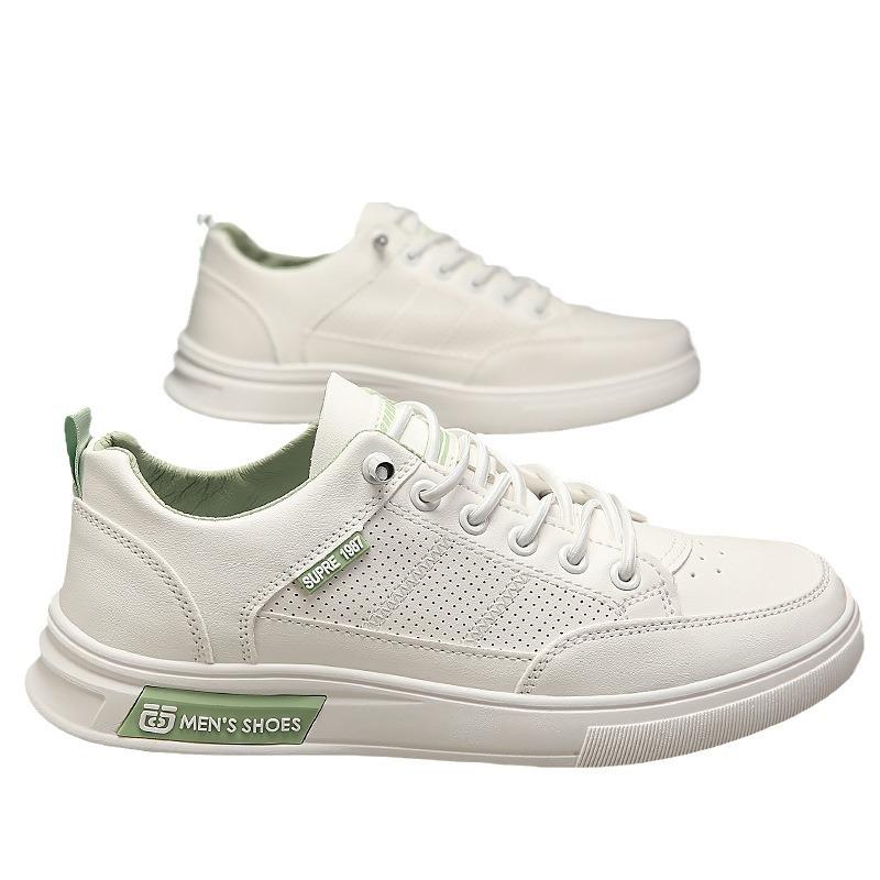 Men's Shoes Summer 2024 New Student Board Shoes Men's Sports and Leisure Youth Trend Versatile Breathable White Shoes