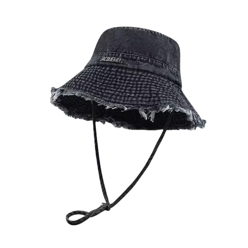 Damen Stoff Stoff Fischer Eimerhut Verstellbarer Sonnenhut Strand Outdoor Camping Reise Kopfbedeckung für Urlaubsbekleidung
