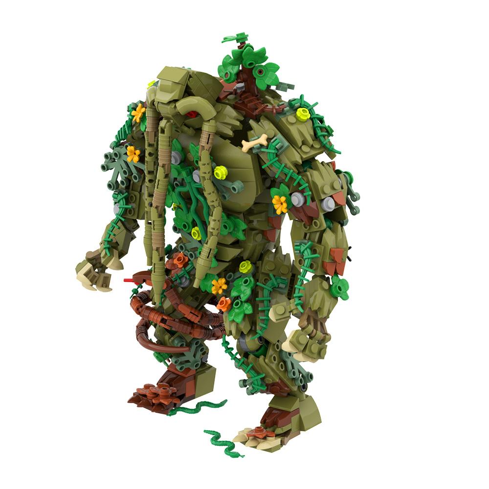 Gobricks MOC Malveled Man-Thing Ted Bausteine Filme Werwolf DIY Modell Stein Humanoide Mutante Sumpfmonster Spielzeug Geschenk