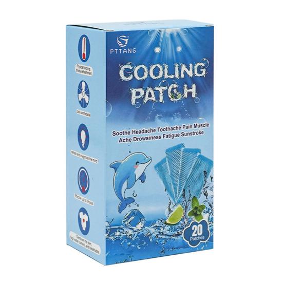 

20 Cooling Patches for Fever Relief And Headache Soothing Long-Lasting 8-Hour Cooling Gel Patch Skin-Friendly Breathable Soft Patch for Kids 20PCS