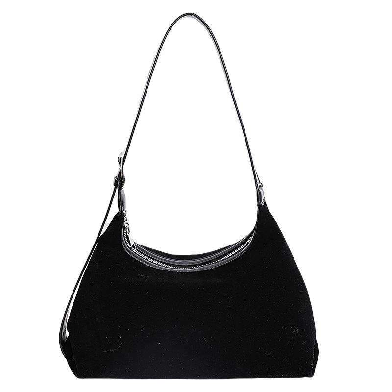 Suede bag women's large capacity 2025 new autumn and winter retro shoulder messenger bag commuter tote bag women's bag