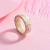 Hot Charm Colorful Transparent Rings Marble Pattern Geometric Resin Acrylic Rings for Women Jewelry Travel Gifts