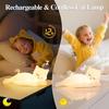 Flach liegende Katzenlampe Lustige Geschenke, 16 Farben+5 Dimmstufen+Silikon Zufällige Sachen, Touch+Fernbedienung+Wiederaufladbares Nachtlicht, Einzigartige Coole Lampe, Niedliche Seltsame Sachen,