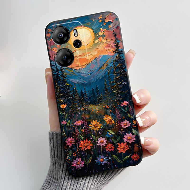 Para Funda Oscal Tiger 13 Lindo Corazón de Amor Conejo Negro Silicona Suave Cubierta Trasera Protectora Para Funda de Teléfono Blackview Oscal Tiger 13