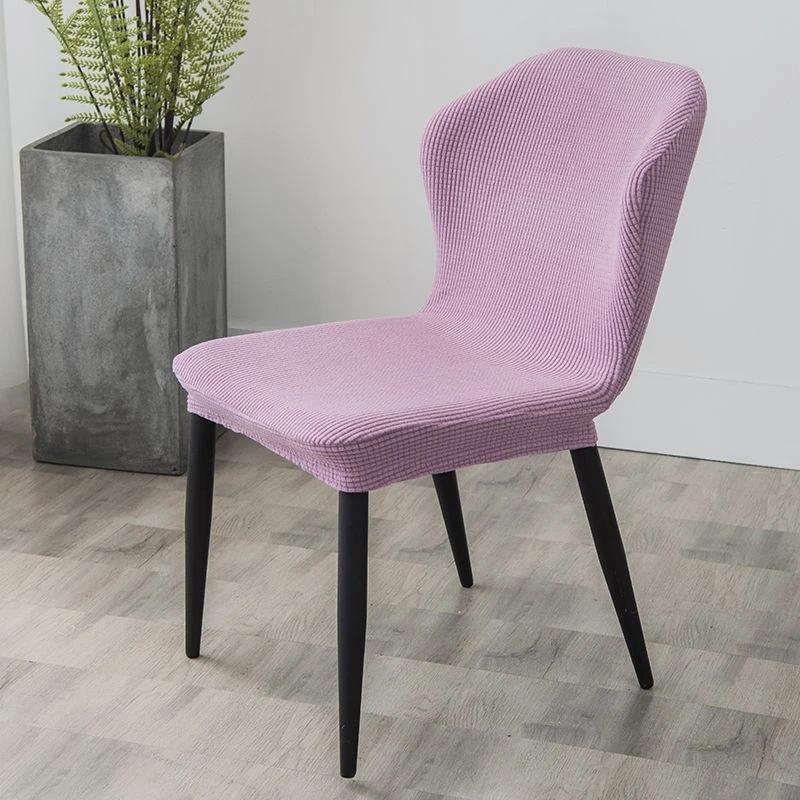 Nordic Polar Fleece Chair Cover Butterfly Cured Dining Chair Slipcovers Stretch Spandex Seat Covers for Living Room Kitchen Home