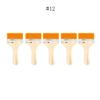 5/10/12pcs/Set Memory Nylon Paint Brushes for Acrylic/Oil/Watercolor Drawing Wooden Synthetic Bristles Easy To Clean BBQ Brush