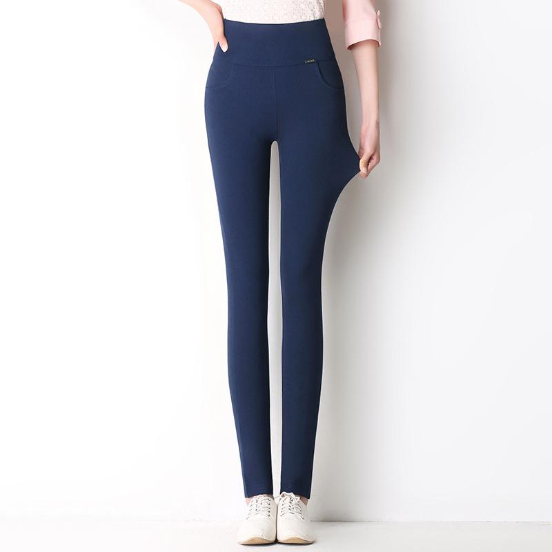 Elastic High Waist White Slimming Leggings for Plus Size Women - Summer Wear