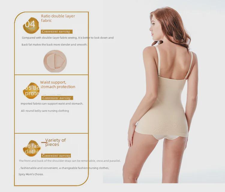 Kamizelka do karmienia: Smukła, elastyczna kamizelka ciążowa z klamrą u góry, bez stalowego kółka lub podkładki