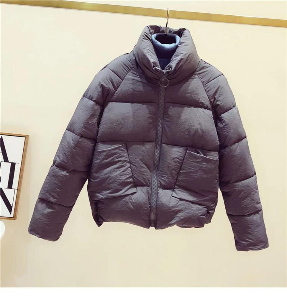 Kurzmantel Damen Baumwollgepolsterte Jacke Neue Kurze Baumwollgepolsterte Jacke Kleine Baumwollgepolsterte Jacke Brotjacke Harajuku Stehkragen Warm Tide