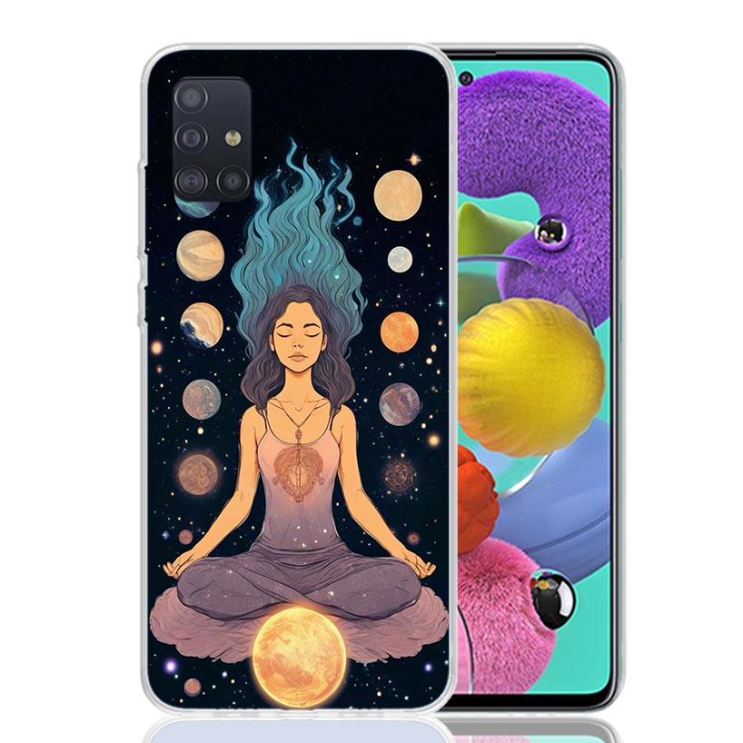 

Meditation Yoga Girl Phone Case For Samsung Galaxy A52 A32 A22 A12 A02S A50S A30S A51 A31 AA71 Note 20 Ultra 10 S10 Plus Galaxy Samsung A50S