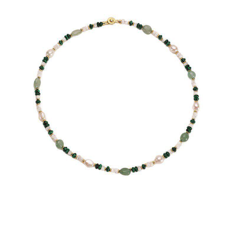 Dopamine Natural Freshwater Pearl Necklace Colored Beaded Female Douyin New Clavicle Chain Light Luxury Premium