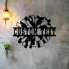 Metal Wall Decor, Personalized Name Sign for Cheerleader, Home Room Ornament