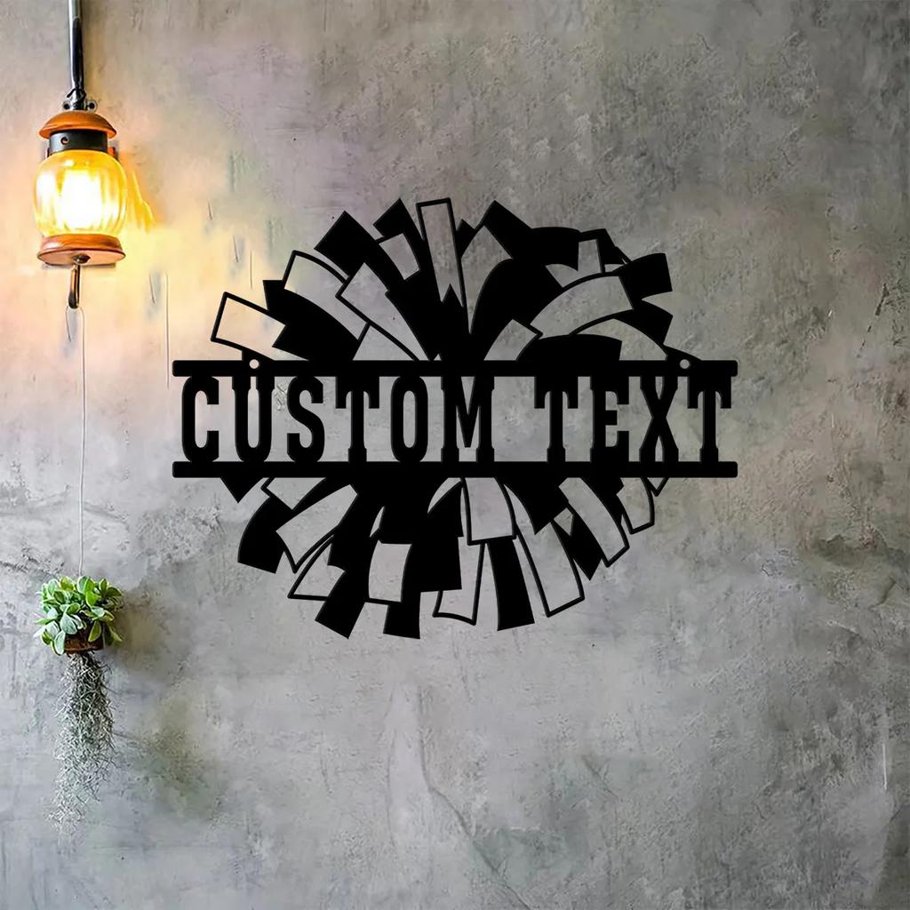 Metal Wall Decor, Personalized Name Sign for Cheerleader, Home Room Ornament