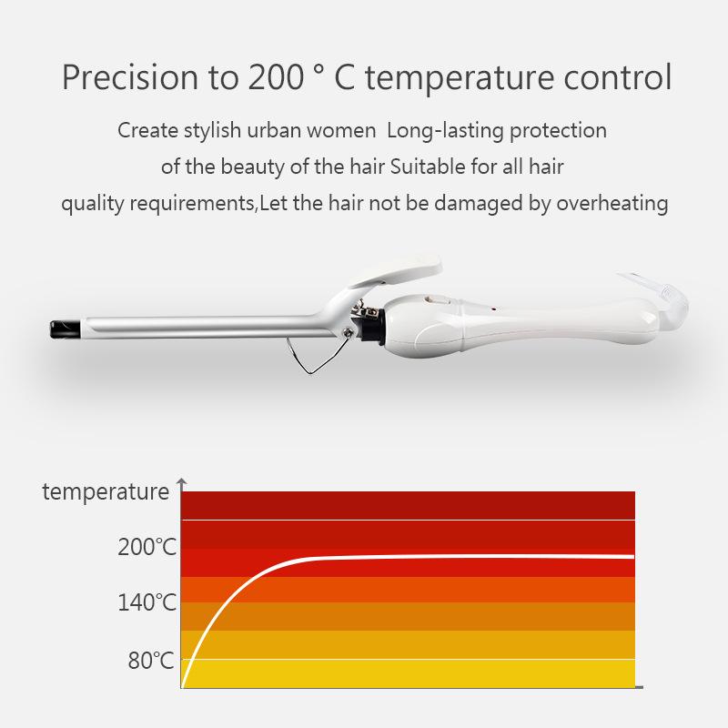 Unisex Mini 9mm Fluffy Wool Curling Iron for Short Hair