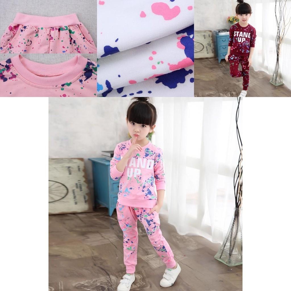 Miękki i oddychający strój dla małych dzieci, dziewczynek i niemowląt ze bluzą i spodniami