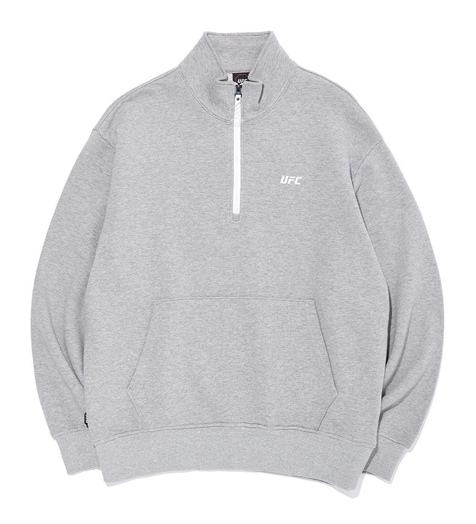 UFC SPORT Ufc 3-Stroke Half-Zip Sweatshirt Melange Grey U2Swt1319Mg