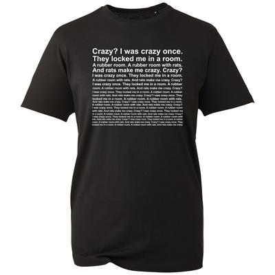 Crazy I Was Crazy Once Tshirt Rats In A Rubber Room Copypasta Meme Slogan Gift
