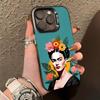 Θήκη Κινητού F-Frida-s K-Kahlo-g Art Για iPhone 17,16,15,14,13,12,11 Plus,Pro Max,XS,Χρωματιστή ασημί θήκη κινητού