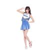 A&Tcollection Women's Cheerleader Uniform Cosplay Costume (Blue, Size M)