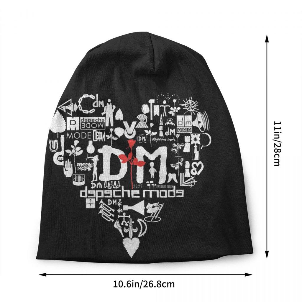 Custom Depeche Cool Mode Electronic Rock Beanie Cap Unisex Winter Warm Bonnet Femme Knit Hats Outdoor Skullies Beanies Caps