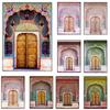 India Jaipur Lotus Gate Door Colorful Posters and Prints Canvas Printing Vintage Wall Art Picture for Living Room Home Decor