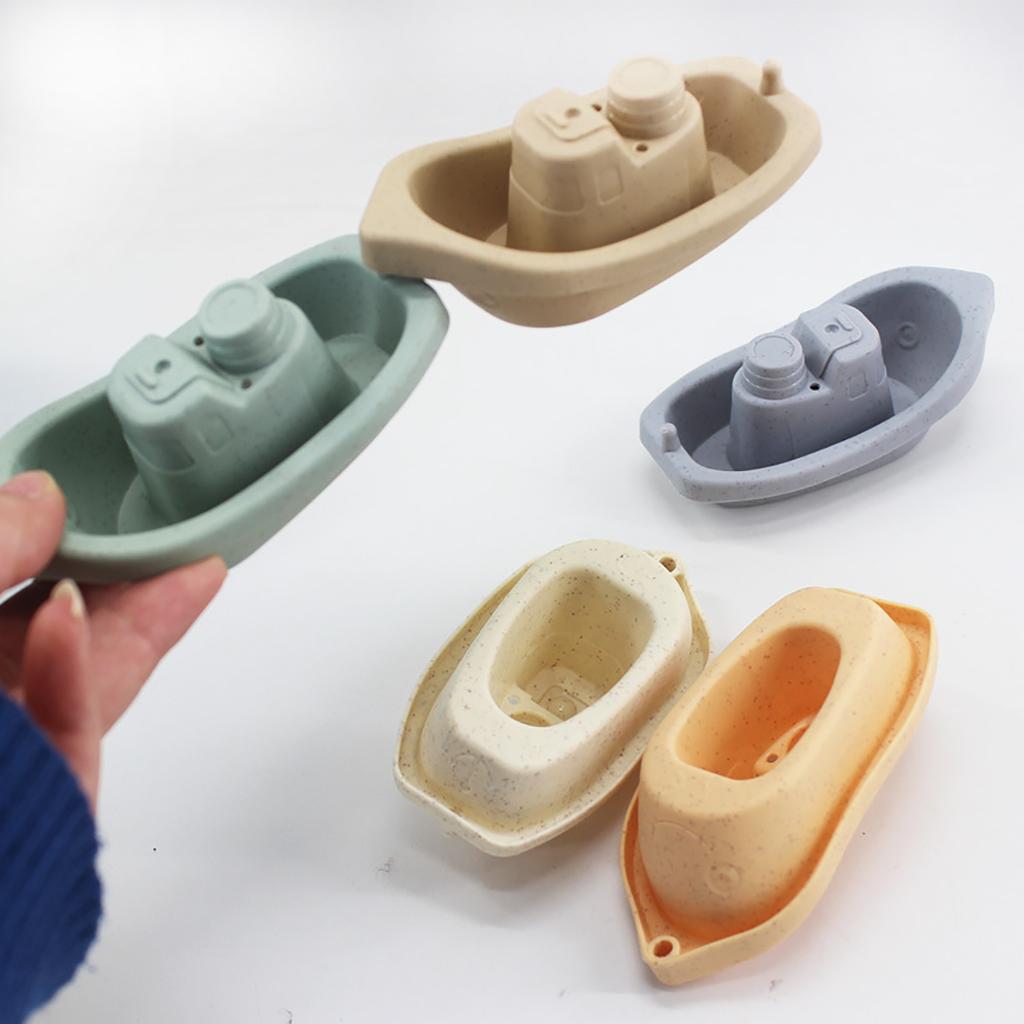 Bathroom Stacking Boat Toys Playing in Water Stacking Cups Parent Child Interaction Early Education Cognition Stacking Music