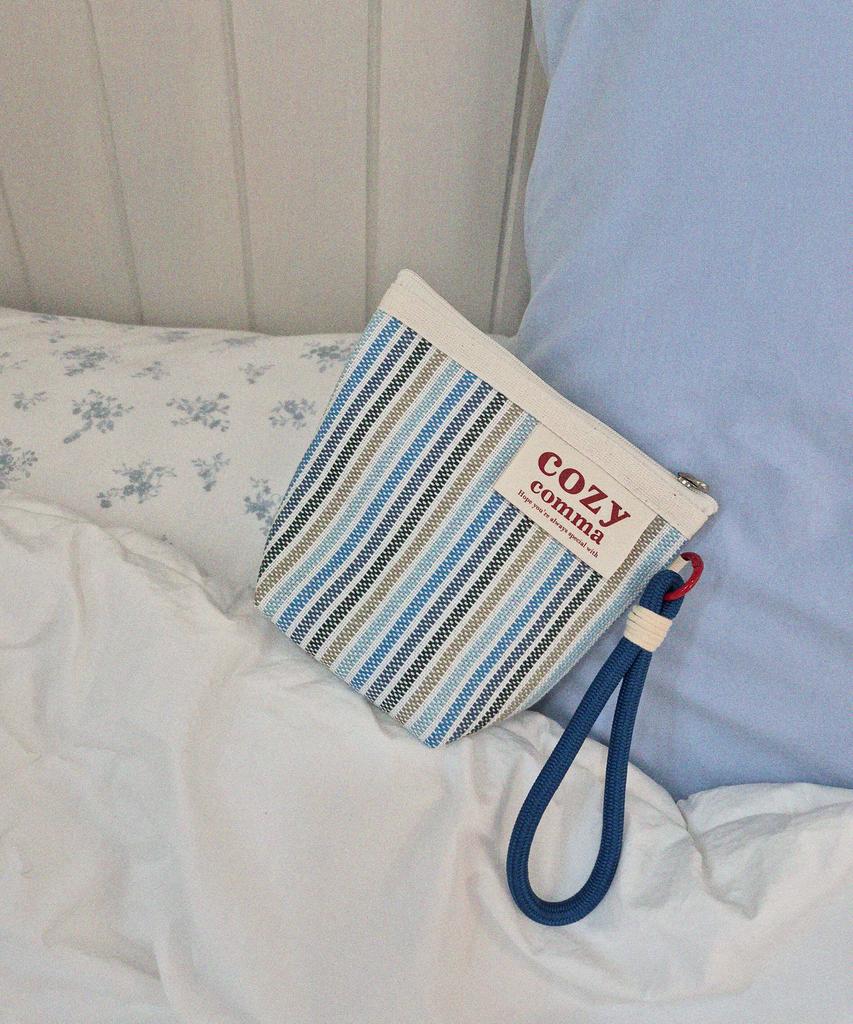 Cozycomma Custom Wrist Strap Pouch_Hawaiian Blue Stripe