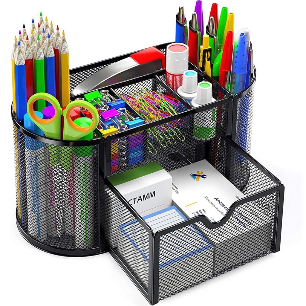 YAJNAS Bileder Metal Stationery Items Organizer for Office and Home Table Top Pen Pencil Holder | Desk Organiser Or Stud