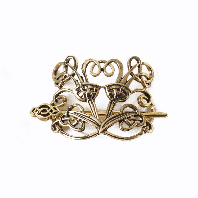 European & American Retro Celtic Knot Hairpin - Metal Crown Updo Clip