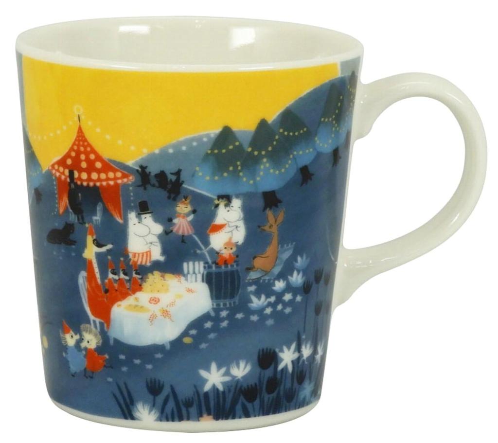 Moomin Design Printed Boxed Ceramic Mug (Party) Diameter 8.5cm X Height 9cm (300ml) Perfect Gift, Made In Japan, Yamaka Shoten MM71012-11