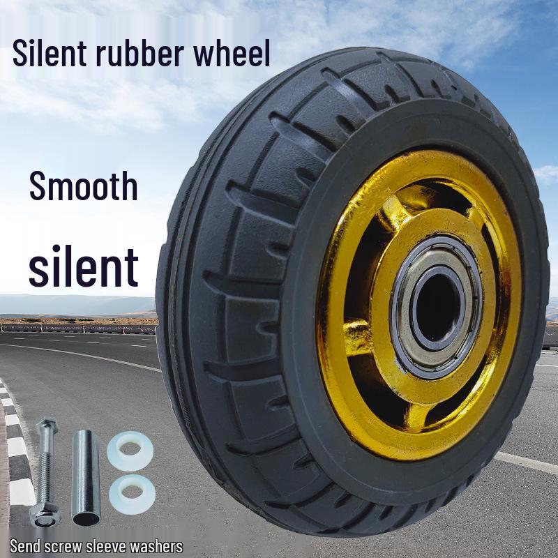 Silent Swivel Rubber Casters for Light To Heavy Duty: 3-8 Inch