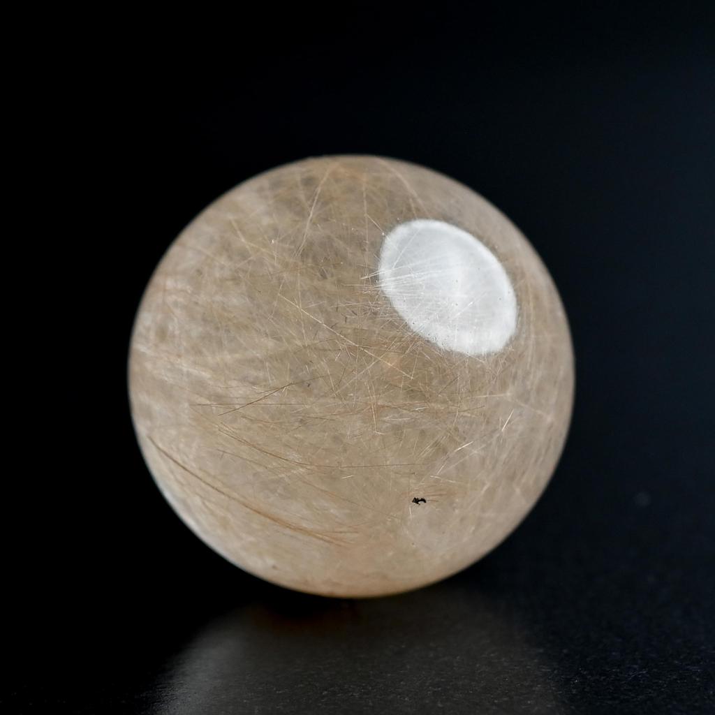 Eigado Rutilkvarts Guld Naturlig Naturlig Kraft Lycka till i och Övergripande Bra Sfär, Rutilerad, 39 mm, Kvarts, Sten, Rutil, Sten, Arbete, Pengar,