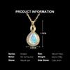 Simple design 925 sterling silver October Birthstone necklace Natural opal fine jewelry gemstones for women's party wear
