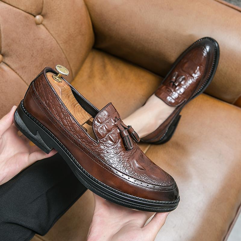 Shoes Men Casual Leather Business Shoes Formal Dress Tenis De Hombre Moccasins Mokasin Tenis Caballero Designer Fashion