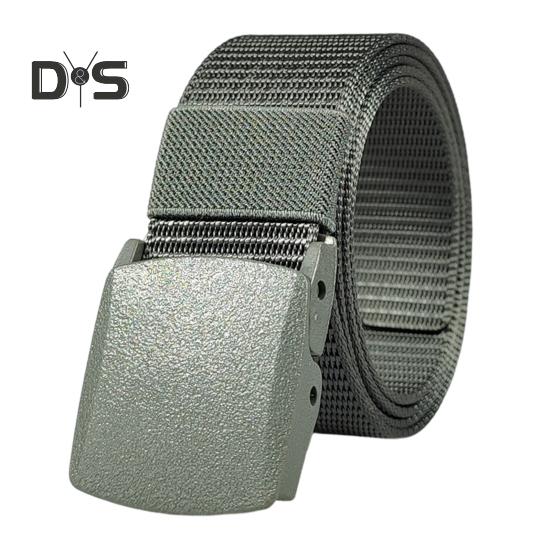 

Нейлоновый пояс без металла, мужской тканый ремень, без отверстий, регулируемый дизайн, пояс для пешего туризма, бега, пояс пожарного, аксессуары для костюма 120cm темно-серого