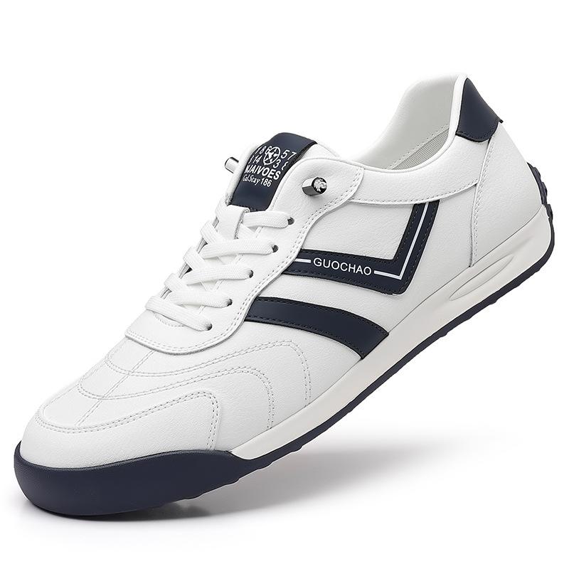 2025 Spring and Autumn New Men's Outdoor Leisure Sports Leather Shoes Men's Leather Round Head Trend Fashion Casual Men 2302