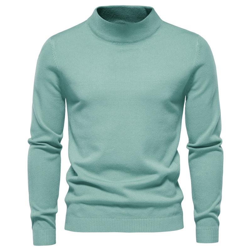 European Chic Men's High-Neck Sweater: Autumn/Winter 2025 Light Luxury Knitwear, High-End Base Layer