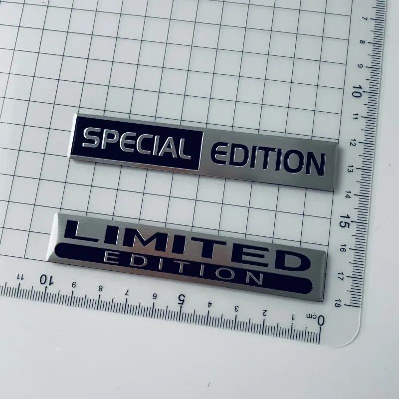 3D Metal Aluminium Silver Black Logo LIMITED EDITION Emblem Car Fender Badge Trunk Decal LIMITED EDITION Stikcer Accessories