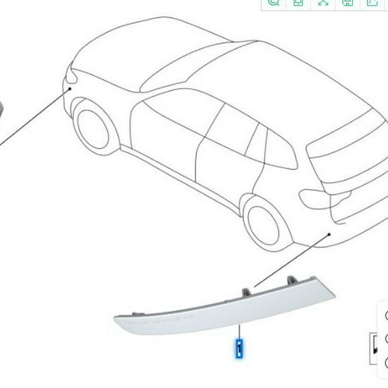 BMW F25 X3 Reflector Trim, Parts 63257352209 & 63257352210