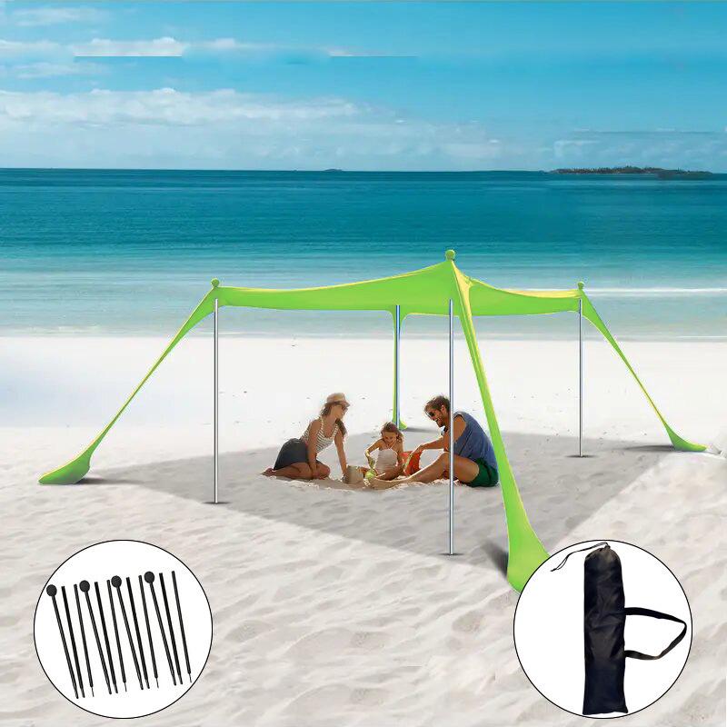 Cort de plajă Copertină portabilă pentru camping și protecție solară