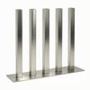 5 Pieces Slim Slender Metal Tabletop Vase Modern Tall Square Tube for
