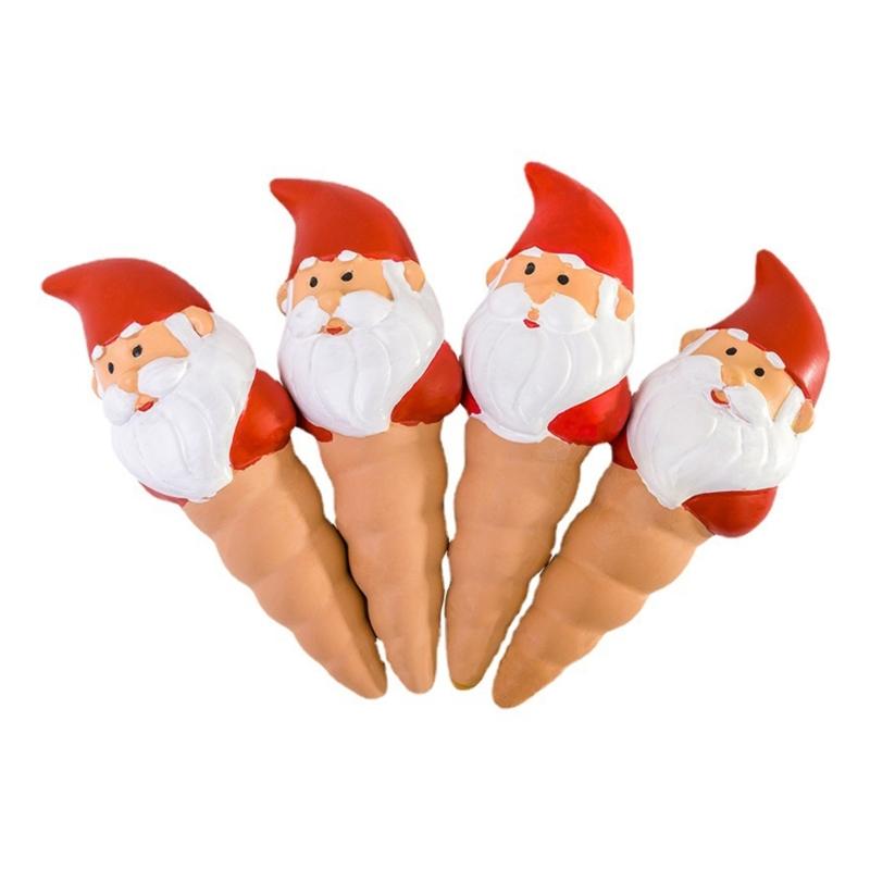 4Pieces Santa Plant Watering Spikes Self Watering Spikes Terracotta Plant Watering Device Automatic Plant Waterer Spikes 1