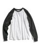 MINIMALPROJECT Under Log Raglan Long Sleeve T-Shirt Mlt123 [White/Darkgray]